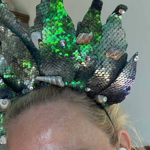 Green Sequin Mermaid Headpiece